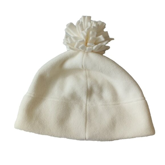 OLD NAVY Fleece Beanie Ski Skull Cap Ivory One Size Knit Outdoor Fall Winter - Picture 1 of 10